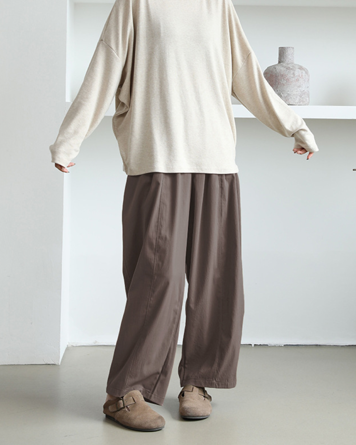 ゆったりハーレムランタンワイドパンツ
